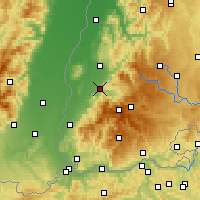 Nearby Forecast Locations - Friburgo na Brisgóvia - Mapa