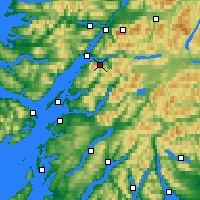 Nearby Forecast Locations - Ballachulish - Mapa